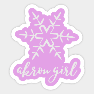 akron snow girl Sticker